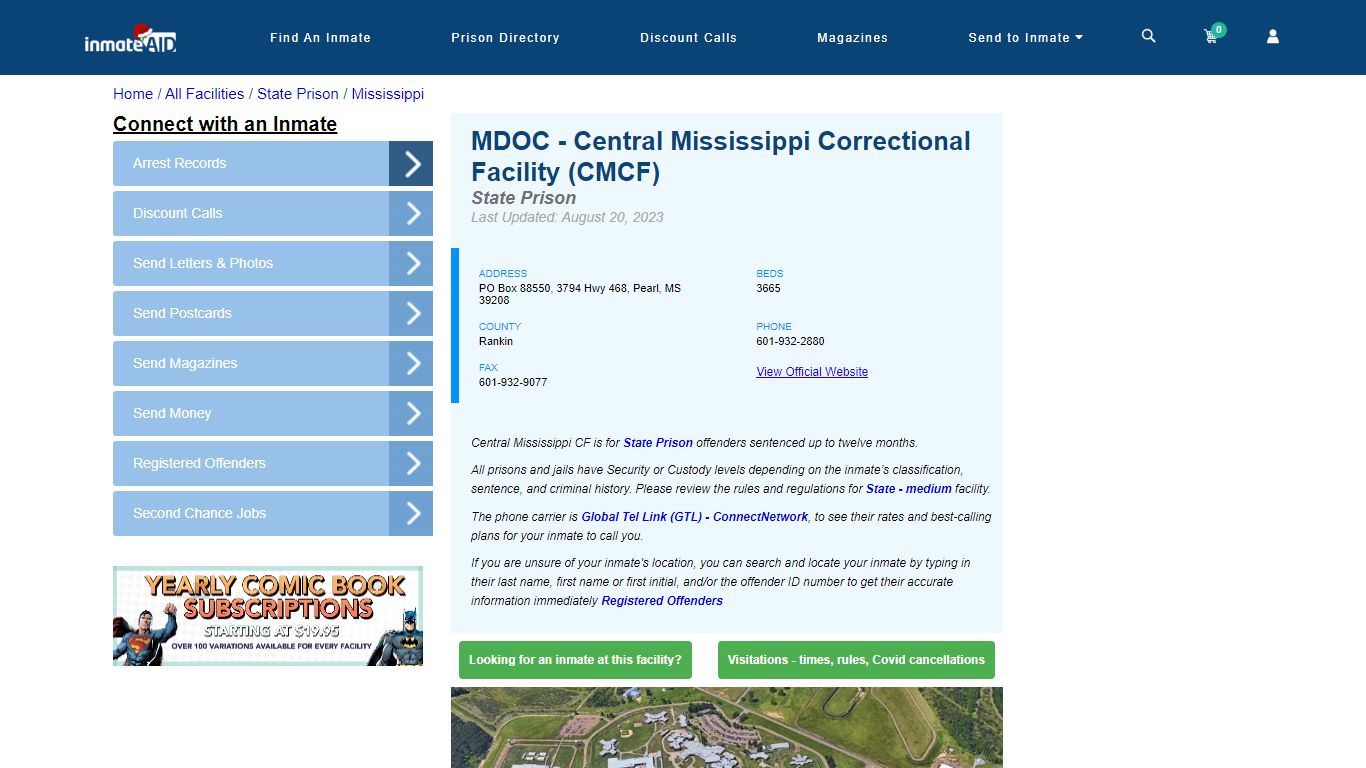 MDOC - Central Mississippi Correctional Facility (CMCF) - InmateAid
